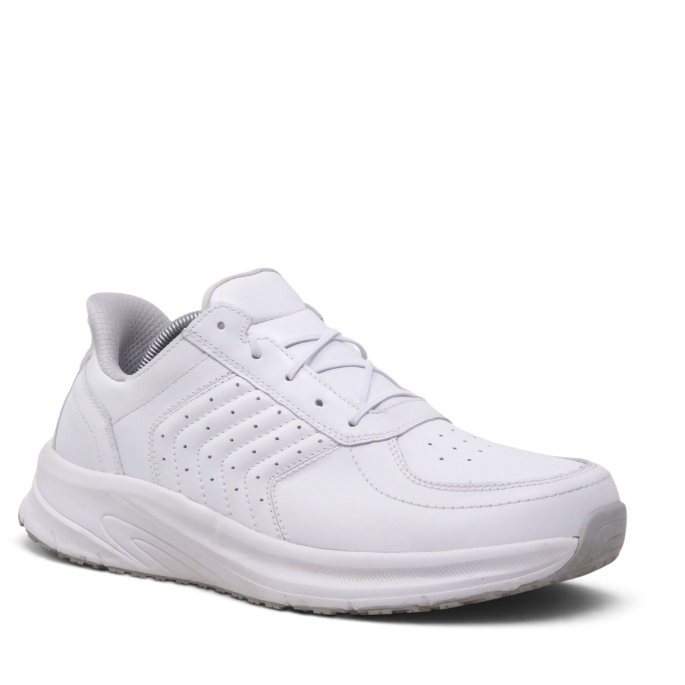 Orthofeet Navigate Mens Sneakers White Leather Orthopedic Walking Shoes 10D